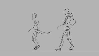 Walk cycle  Test animation [upl. by Amuh]