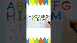 Alphabet ABC song ABCD A to Z Kids rhymes collection for writing along dotted lines for toddler [upl. by Dimmick]