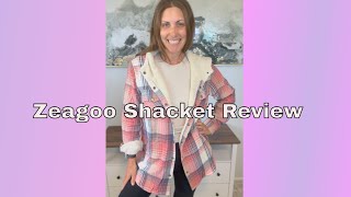 Coziest Shacket Review of Zeagoo Womens Plaid Fleece Flannel Hoodie [upl. by Norrv90]