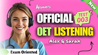 OET LISTENING TEST 03 Official oet oetexam oetnursing oetlisteningtest [upl. by Gambrell]