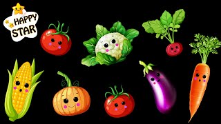 Cartoon Veggies Dance Party  Vegetables Dance Collection  Happy Star Dancing [upl. by Golanka]