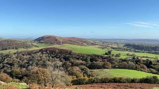 The vista from Titterstone Clee Hill to All Stretton from Ragleth Hill Church Stretton Shropshire [upl. by Markman]