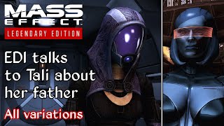 Mass Effect 3  EDI brings up Talis relationship with her father [upl. by Otsuaf585]