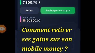 1Win Comment retirer ses gains sur son mobile money [upl. by Couture343]