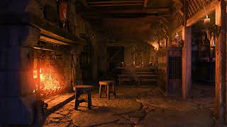 Medieval Tavern Ambience  Tavern Music Fireside Crackling  For Sleep Relaxation Study Focus [upl. by Rogovy]