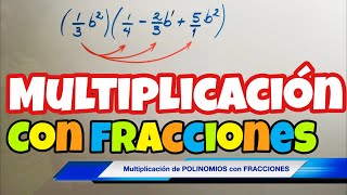 🔵Multiplicación de MONOMIO POR POLINOMIO 📕 con fracciones súper fácil [upl. by Bez259]