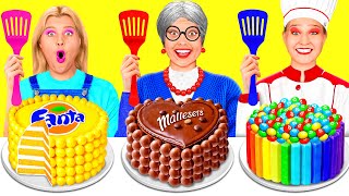 Me vs Grandma Cooking Challenge  Cake Decorating Challenge by ChallengeTeen [upl. by Atnwahs]