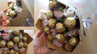 Tulpen Süßigkeiten Strauß basteln Geschenk Idee  Tulip Candy Bouquet  DIY Ferrero Rocher Bouquet [upl. by Laverne]