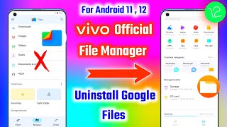 vivo file manager download  how to uninstall google files and install vivo file manager [upl. by Naxor]