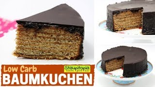 Baumkuchen selber machen  Köstliches Low Carb Kuchen Rezept ohne Mehl und Zucker [upl. by Glori]