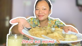 Mero mini Mukbang😁 Iskus ko Momo Current 2x with ghar ko local Juice [upl. by Sivrad]