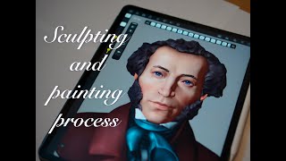 sculpting and painting process in Forger app iPad [upl. by Ahsitra646]