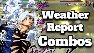 Weather Report Combos Day 1  JoJos Bizarre Adventure All Star Battle R NEW DLC [upl. by Windy]