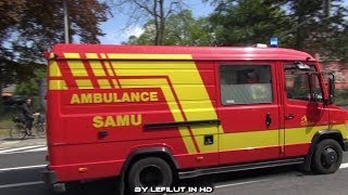 langsame Alarmfahrt NOTARZTWAGEN SAMU Berufsfeuerwehr LuxemburgStadt [upl. by Rheta]