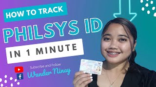 HOW TO TRACK PHILSYS ID PAANO ITRACK AND PHILSYS ID  Wander Ninay [upl. by Peatroy6]