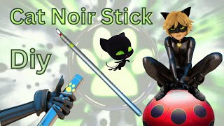 DIY Cat Noir stick  Miraculous weapon Ladybug Tutorial  Kwami Plagg [upl. by Ahsurej]