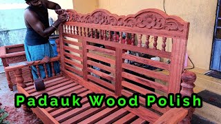 Padauk Wood Polish Part 1  Royal Wood Polish Work [upl. by Ilarrold264]