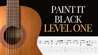 Paint It Black  Very Easy Fingerstyle Songs For Beginners [upl. by Oileduab]