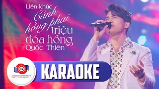 KARAOKE TONE NAM  LK CÁNH HỒNG PHAI amp TRIỆU ĐÓA HỒNG  QUỐC THIÊN  Bản Phối Mới Nhất [upl. by Bremser576]