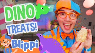 Blippi Bakes Dinosaur Egg Cookies 🦖  Cricket’s Candy Creations  Educational Videos for Kids [upl. by Albin]