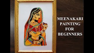 MEENAKARI PAINTING FOR BEGINNERS [upl. by Anailuy]