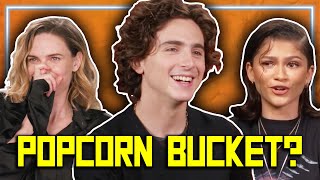 DUNE 2 Cast Interviews Get Spicy  Timothée Chalamet Zendaya Florence Pugh Austin Butler amp More [upl. by Eiramnna]