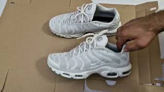 3 MONTHS LATER  NIKE AIR MAX PLUS TRIPLE WHITE REVIEW  ON FOOT [upl. by Nalac]