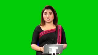 Tv News Reporter Broadcasting Green Screen background effect video  Free Use [upl. by Znarf]