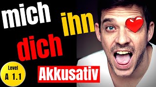 German Personal Pronouns in Akkusativ with Examples  mich me dich you  YourGermanTeacher [upl. by Yelsew]