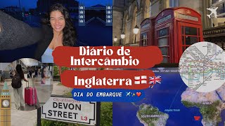 Chegando na Inglaterra  embarque  DIÁRIO DE INTERCÂMBIO LIVERPOOL 01 🇬🇧 [upl. by Nekciv808]