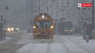 Winterdienst  Schneepflug im Einsatz [upl. by Bamby19]