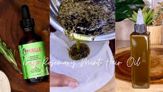 DIY MIELLE ROSEMARY MINT HAIR GROWTH OIL  DAILY USE amp SCALP TREATMENT [upl. by Yevrah]