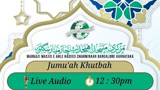 Jumuah Khutbah by Shaykh Ajaz Ahmed Nadvi Markazi Masjid Charminar is live [upl. by Ainniz]