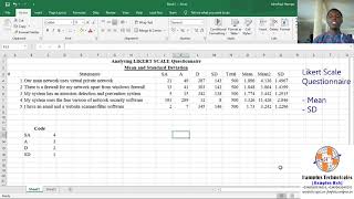 Likert Scale Analysis  Mean and Standard Deviation [upl. by Haduj]