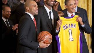 President Obama Welcomes the Los Angeles Lakers [upl. by Kenley]