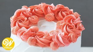 How to a Make a Buttercream Rosette  Wilton [upl. by Nollid]