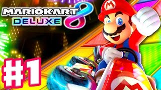 Mario Kart 8 Deluxe  Gameplay Walkthrough Part 1  Mushroom Cup 50cc 100cc Nintendo Switch [upl. by Htebasyle]