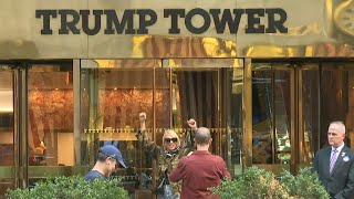 US election Ambience outside Trump Tower after he wins US presidency  AFP [upl. by Tatianas853]