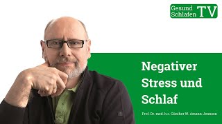 SchlafstörungenSchlafprobleme durch negativen Stress  was tun [upl. by Michigan888]