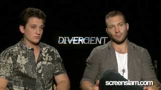 Divergent Exclusive Interview with Jai Courtney amp Miles Teller  ScreenSlam [upl. by Nnylg]