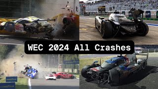 WEC 2024 All Crashes [upl. by Liahkim]