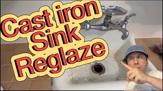 How we reglaze a cast iron sink for the 1910’s [upl. by Burhans139]