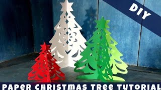 Alisons 3D Paper Christmas Tree Tutorial DIY [upl. by Attwood354]