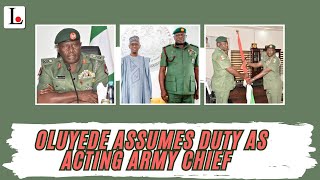 Oluyede Assumes Duty As Acting Army Chief [upl. by Enaled]