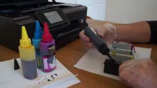 How to refill HP 364 cartridges  fast and easy method [upl. by Epilihp775]