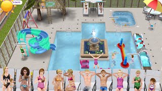 Backyard fun with 9 kids SIMS FREEPLAY [upl. by Nobile]