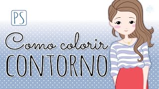 TUTORIAL Photoshop  Como colorir contornos [upl. by Phenice]