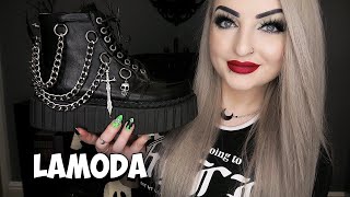 HUGE Lamoda Shoe Haul amp Try on  Gothic Shoes Unboxing  Lunalily [upl. by Artkele691]