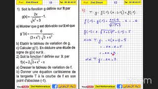 07Dérivabilité Bac Math  Science  Technique [upl. by Ennaimaj]