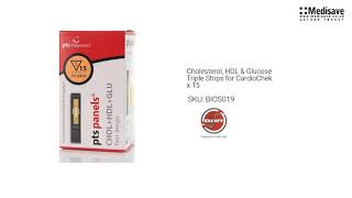 Cholesterol HDL Glucose Triple Strips for CardioChek x 15 BIOS019 [upl. by Naujak]